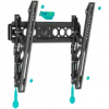 Suporte de parede para TV ONKRON TM5-B para ecrãs de 32–70 polegadas, inclinável, capacidade de carga 60 kg, VESA 75x75–400x400, preto