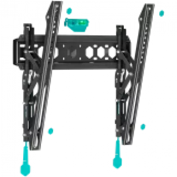 Suporte de parede para TV ONKRON TM5-B para ecrãs de 32–70 polegadas, inclinável, capacidade de carga 60 kg, VESA 75x75–400x400, preto