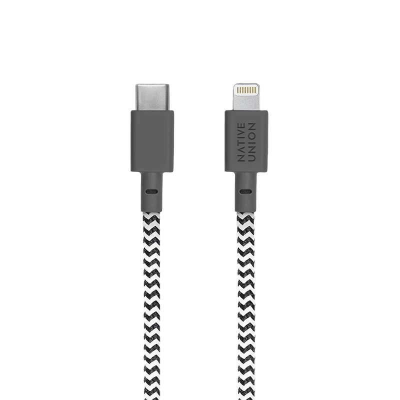 Native Union Night Cable Cabo USB-C para Lightning, 3 m, Zebra