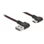 Cabo USB DeLOCK EASY-USB 2.0 ficha Type-A para ficha Type-C angular 0,2 m preto