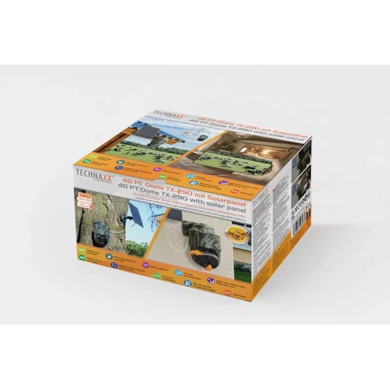 Technaxx 4G PT Dome TX-290 com painel solar