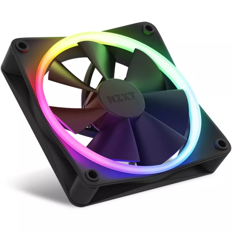 NZXT F120 RGB 120mm ARGB ventoinha para caixa pack de três - preto