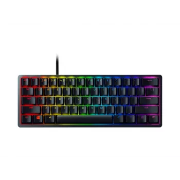 Teclado de gaming Razer Huntsman Mini 60% Opto-Mechanical Purple Switch RGB LED NORD com fios