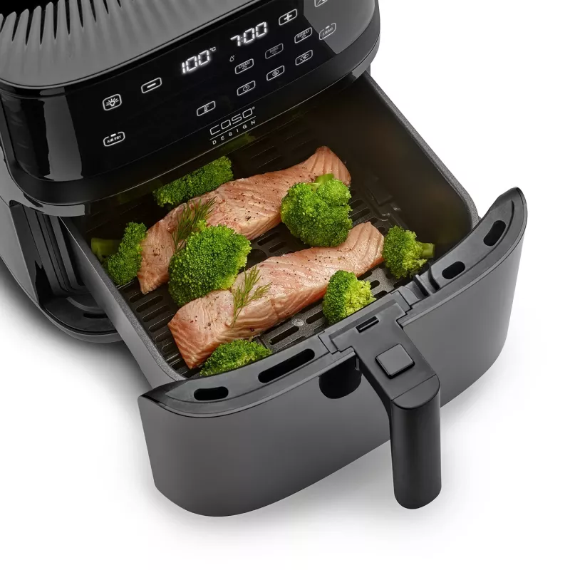 Fritadeira de ar quente Caso Steam and AirFry 700, 1700 W, 7 L, preto