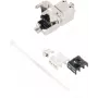 Módulo Keystone Cat 6a helos 08-10002 conector sem ferramentas, encaixe Keystone RJ45 para instalações Cat6a blindadas/não blindadas