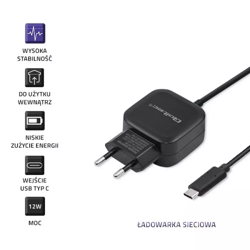 Carregador Qoltec 50190 para dispositivos móveis, telemóvel, tablet, telefone, universal