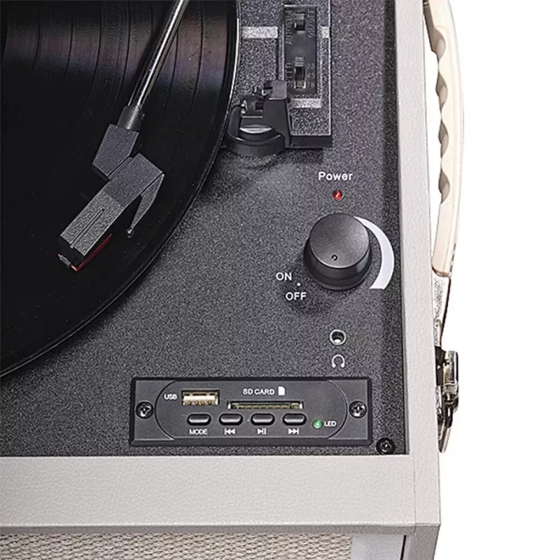 Gira-discos Denver VPR-250 Preto Cinzento Madeira 33 1/3 45 78 rpm