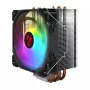 Dissipador de CPU SAVIO SAVGCOVORTEXX2ARGB com 4 heatpipes, ventoinha ARGB de 120 mm, preto