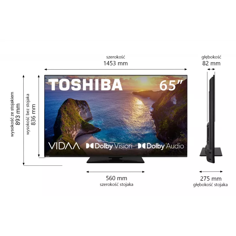 Televisor Toshiba 65UV3463DG 65 polegadas 4K Ultra HD DLED 3840 x 2160