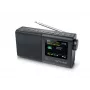 Rádio portátil muse M-117 DB — DAB/DAB+/FM, 3W RMS, TFT 2,8 polegadas, antena externa, jack 3,5 mm, 0,3 kg, preto