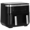 Fritadeira de ar quente Severin FR 2453 Double 3,25 L 2850 W preto prateado