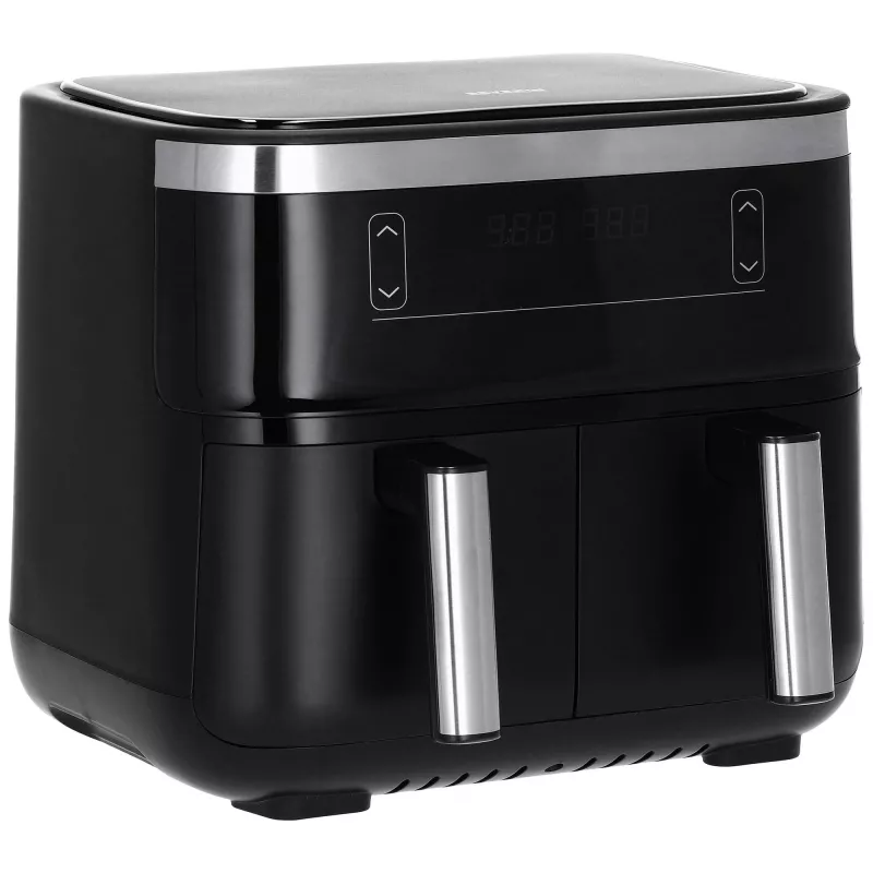 Fritadeira de ar quente Severin FR 2453 Double 3,25 L 2850 W preto prateado