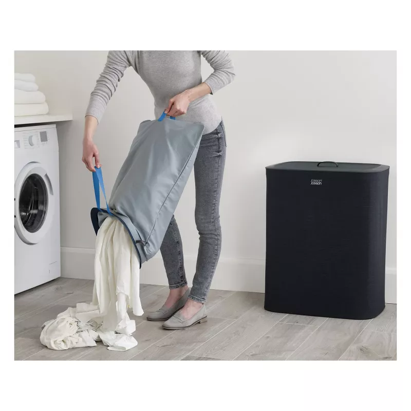 Cesto de separação de roupa Joseph Joseph Tota 90 L preto