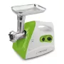 Picadora de carne ESPERANZA EKM012G — 600 W, lâmina de aço inoxidável, funil para salsichas, acessório para kebbe, marcha atrás, pés antiderrapantes, branco/verde
