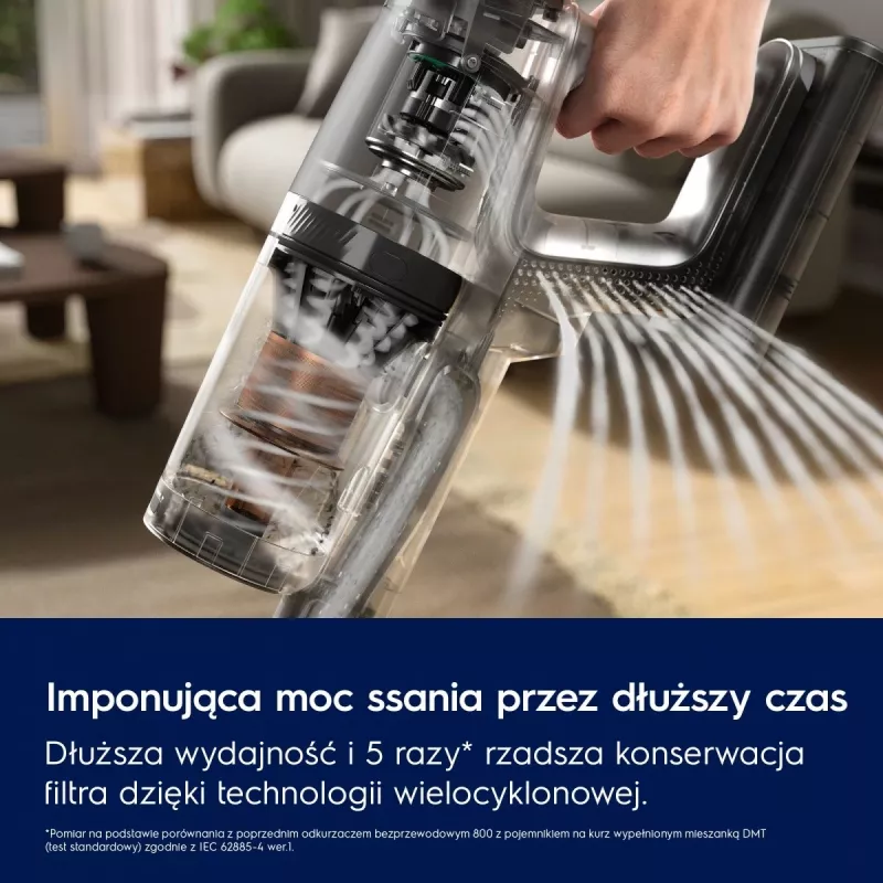 Aspirador vertical/vassoura elétrica Electrolux EP82AB25UG bateria sem saco seco ciclónico 0,4 l 100 W cinzento