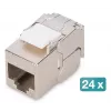 Módulo Keystone compacto Digitus CAT 6A, blindado, montagem sem ferramentas, conector, 24 unid.