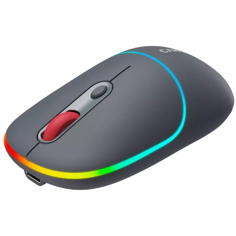 Rato sem fios Canyon MW-22 2em1 RGB - Cinzento - Bluetooth/RF - 1.600 dpi - recarregável