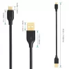 CB-MD1 preto cabo rápido Quick Charge Micro USB-USB | 1m | 5A | 480 Mbps
