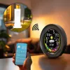Estação meteorológica BLAUPUNKT WS35BK APP – ecrã LCD, temperatura e humidade, alarme, calendário, conectividade por app, 94×94×27 mm