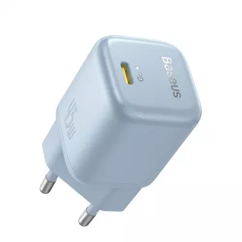 Carregador Baseus PicoGo GaN 45W ficha EU Azul