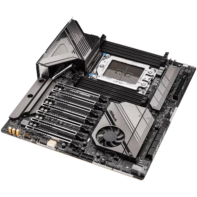 Placa-mãe ASRock WRX80 CREATOR R2.0 — AMD WRX80, Socket sWRX8, E-ATX, 8× DIMM DDR4, 2 TB máx, Wi‑Fi 6E, 10Gb LAN, Áudio 7.1