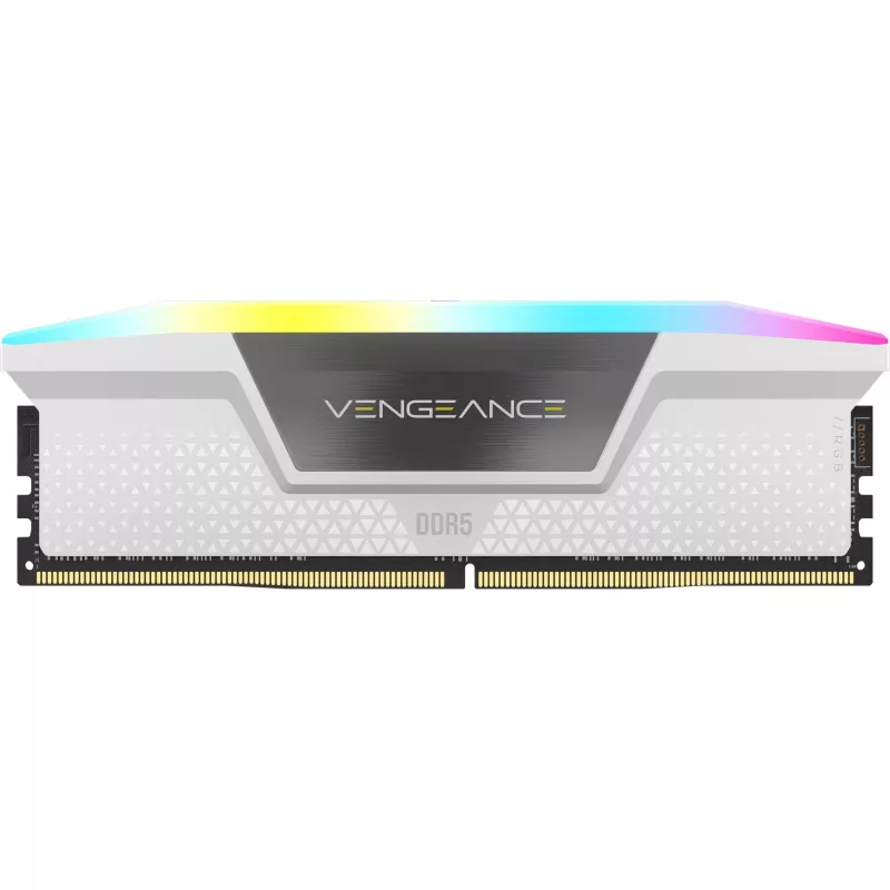 Corsair Vengeance RGB CMH64GX5M2B6000Z30W, 64 GB, 2 x 32 GB, DDR5, 6000 MHz, 288-pin DIMM, branco