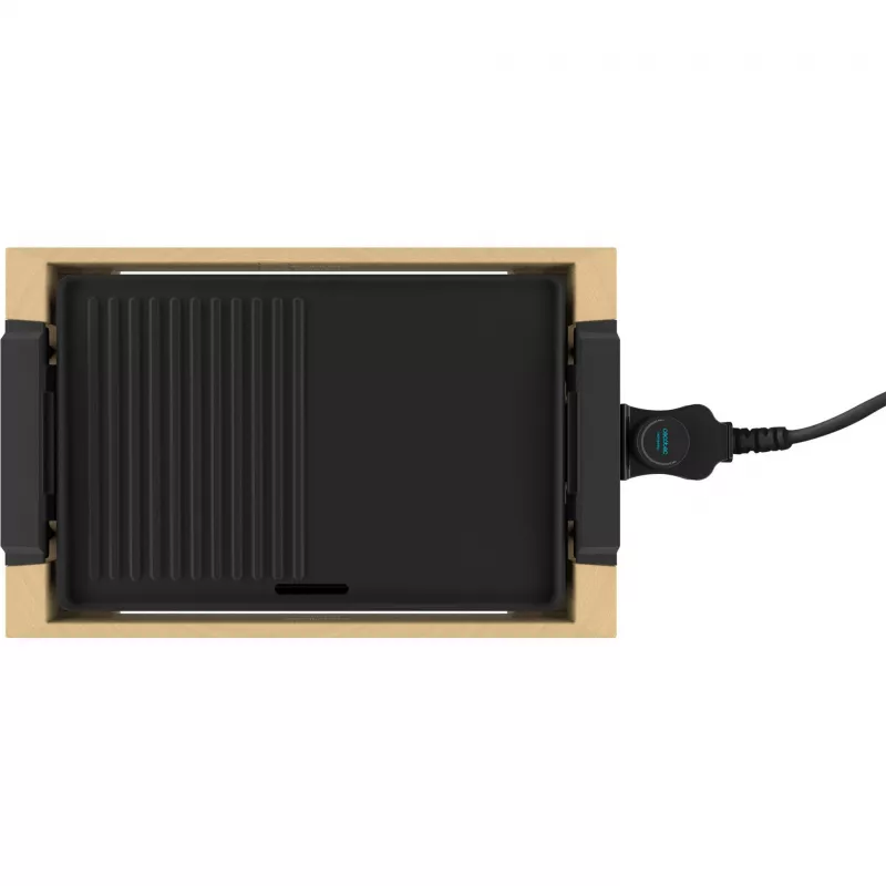 Grelhador elétrico CECOTEC Tasty&Grill 2000 Bamboo preto — modelo 3058, grelhador de mesa compacto
