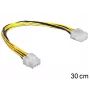 DeLOCK - cabo de extensão de alimentação - alimentação interna, 8 pinos (M) - alimentação interna, 8 pinos (F) - 30 cm (83342)