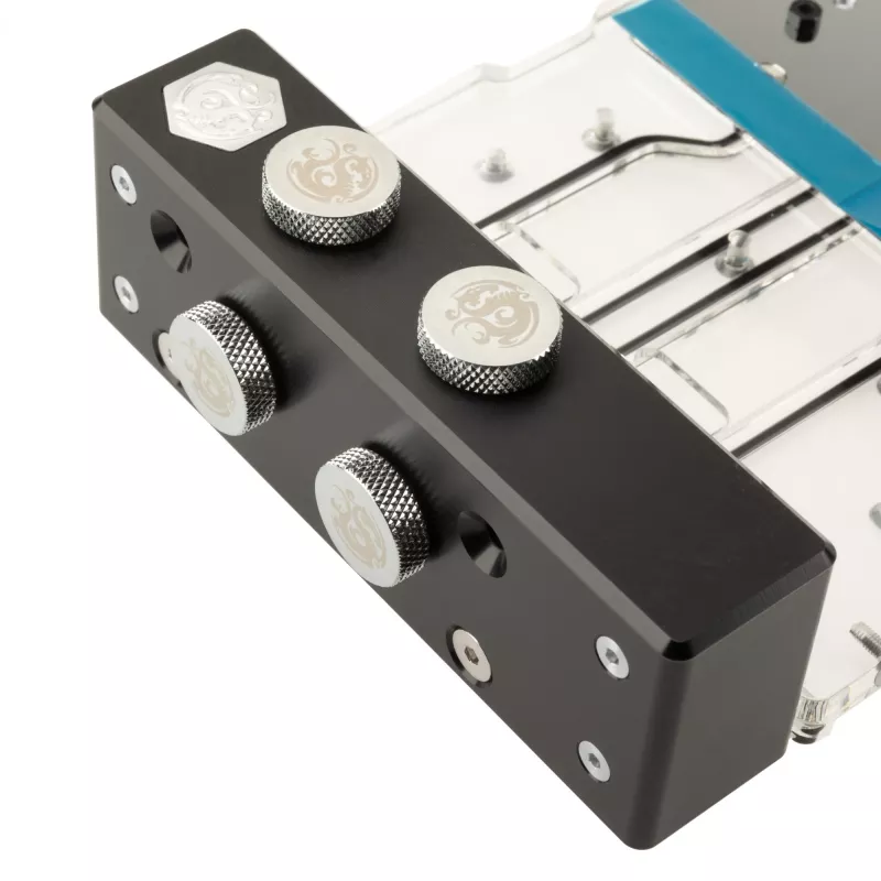 Backplate BitsPower X-TEND active para RTX 4090 FE — acabamento acrílico (BP-VG4090FE-BKP)