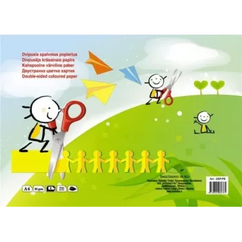 Papel SMLT color, A4, 80 g, frente e verso, colado, 8 folhas