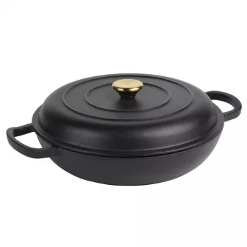 Panela de ferro fundido Russell Hobbs RH02525BEU7 30 cm, preta