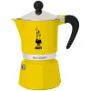 Cafeteira Moka Bialetti Rainbow Preto/Amarelo — Cafeteira expresso em alumínio para fogão, 1 unid.