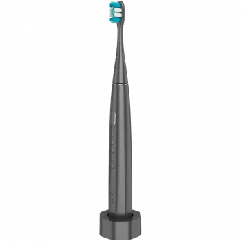 Escova de dentes sem fios, cinzento, 3 cabeças de escova, 1400mAh, funções: suave, limpeza, massagem, branco, sweep