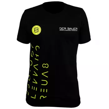 T-shirt der8auer YT-Design, tamanho M, mistura de algodão vestuário de lazer