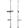 Maclean MC-791N suporte de TV telescópico de chão a teto com prateleira, 37-70 polegadas, 30 kg