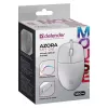 Rato com fios DEFENDER AZORA MB-24 — rato ótico USB ambidestro, 1200 dpi, 3 modos de resolução, branco, 109×86×34 mm