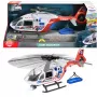 Helicóptero de brincar Dickie Giant Helicopter escala 1:24, modelo em metal fundido, compatível com conjuntos de brincar