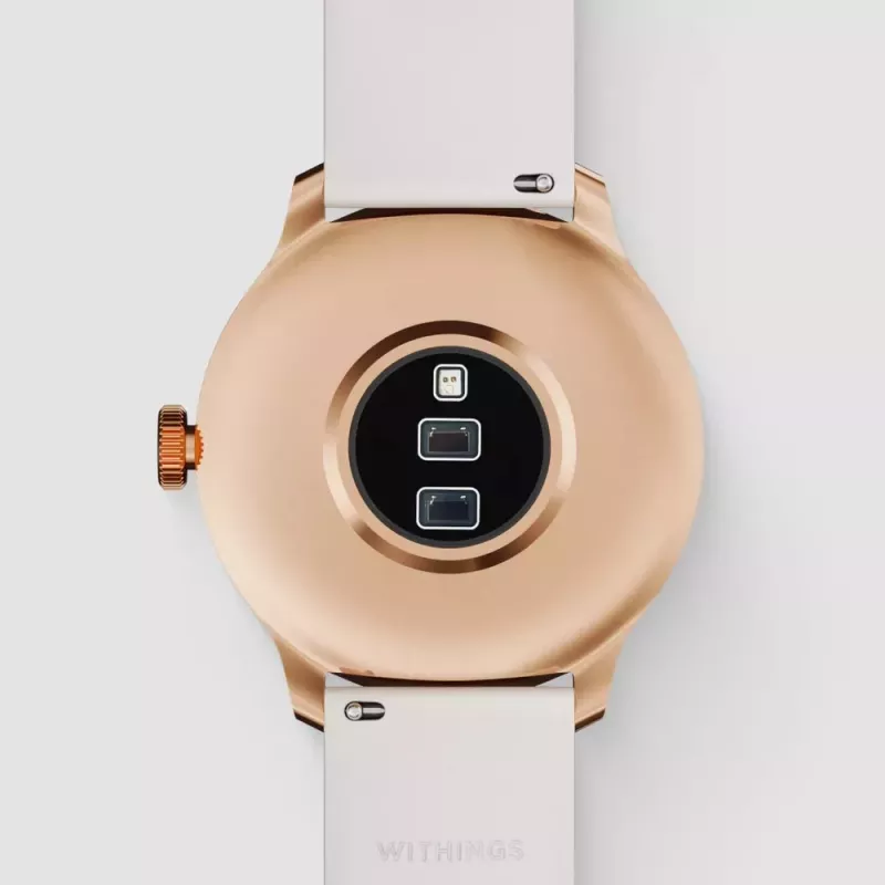 Smartwatch híbrido Withings ScanWatch Light Dourado Branco