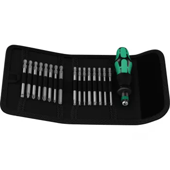 Wera Kraftform Kompakt 20 - Chave de fendas com conjunto de bits - em bolsa (05051016001)