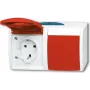 Busch-Jaeger tomada vermelho branco (2084-0-0700)