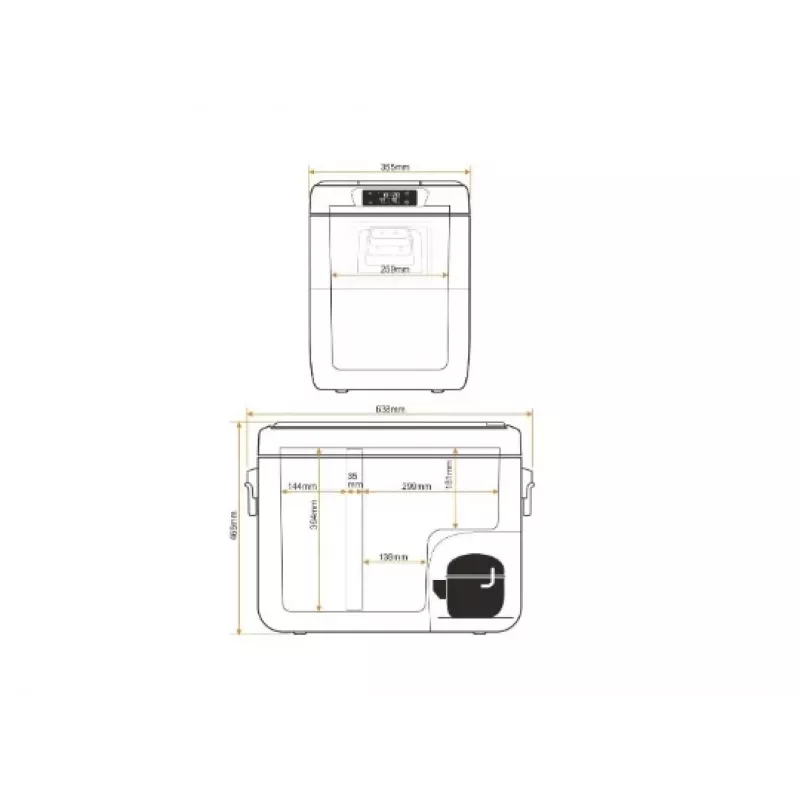 Frigorífico portátil com compressor Yolco KX40 verde