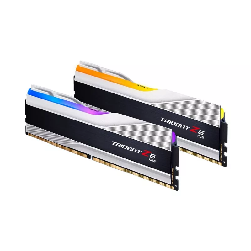 DIMM 32 GB DDR5-6000 (2x 16 GB) Dual-Kit, memória RAM prateada, F5-6000J3040F16GX2-TZ5RS, Trident Z5 RGB, INTEL XMP