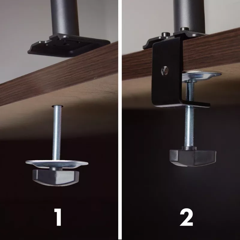 Suporte para monitor MACLEAN MC-135 com mola a gás para ecrãs de 17 a 32 polegadas, carga 2–10 kg, preto