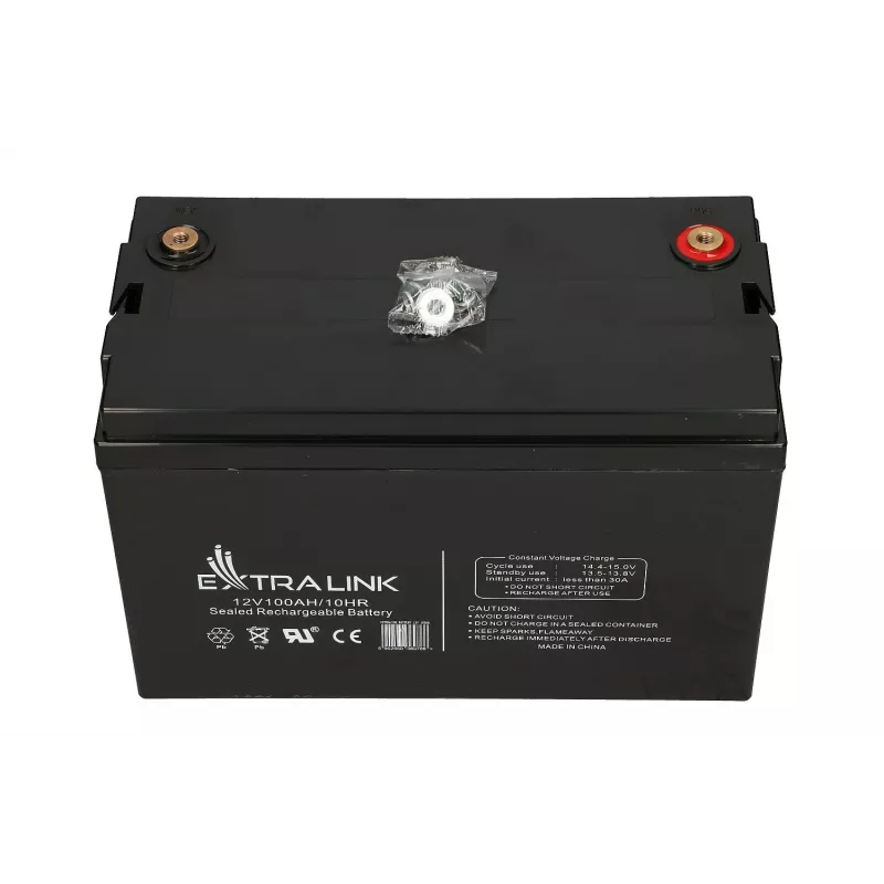 Acumulador Extralink AGM 12V 100Ah sem manutenção