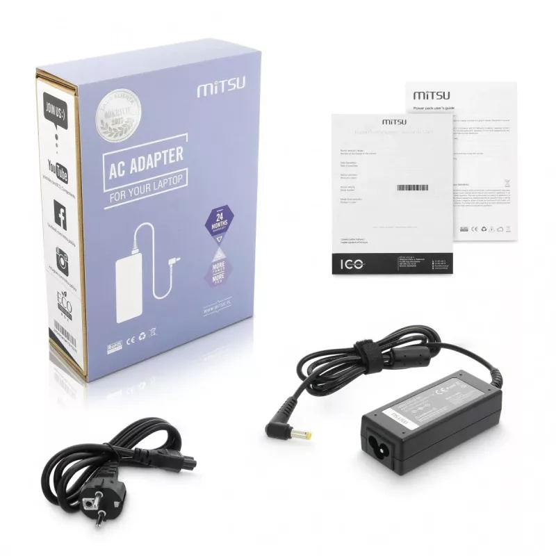 Fonte de alimentação MITSU ACER ZM/ACE19237 19V 2,37A compatível com dispositivos portáteis ACER