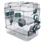 Gaiola ZOLUX Rody3 DUO azul — gaiola de dois pisos para roedores, plástico e metal, 410×270×405 mm, 3 kg