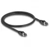 Delock - Cabo de rede - RJ-45 (M) para RJ-45 (M) - 50 cm - 7,5 mm - SFTP, PiMF - CAT 8.1 - sem halogéneos, alívio de tração - preto (80232)