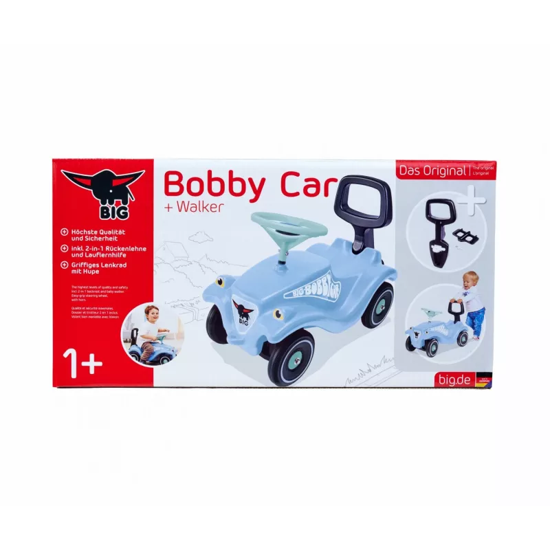 Bobby Car Classic Bundle + Walker, corredor azul-claro/verde