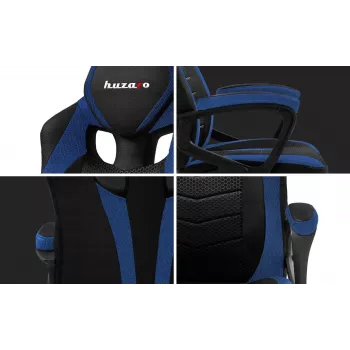 Cadeira gaming Huzaro FORCE 2.5 azul MESH assento em rede preta, azul