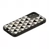 Capa de proteção iKins para Apple iPhone 12 mini, estrutura piramidal, preto